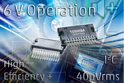 Toshiba Electronics, high efficiency quad channel power amplifier, TB2975HQ
